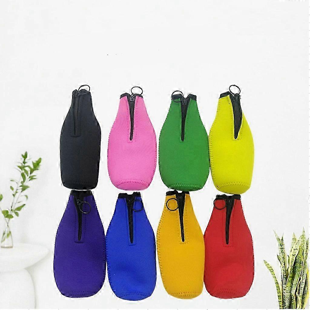 6 Pack Neoprene Zipper Bar Beer Cooler with Insulated Holder for Bottles