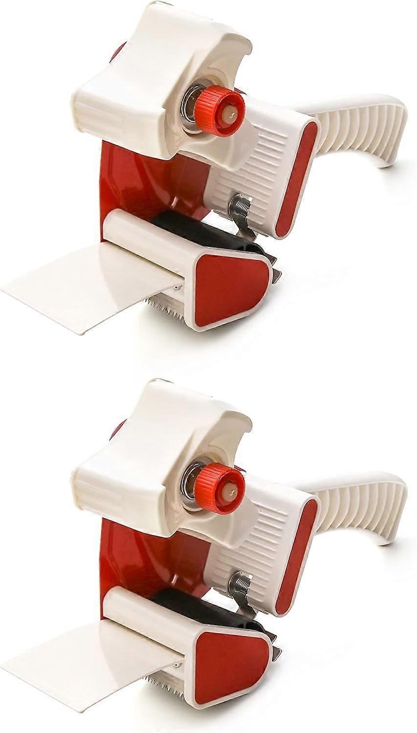 Packing tape dispenser gun for 2" width tape, light industrial side-mounted tape dispenser