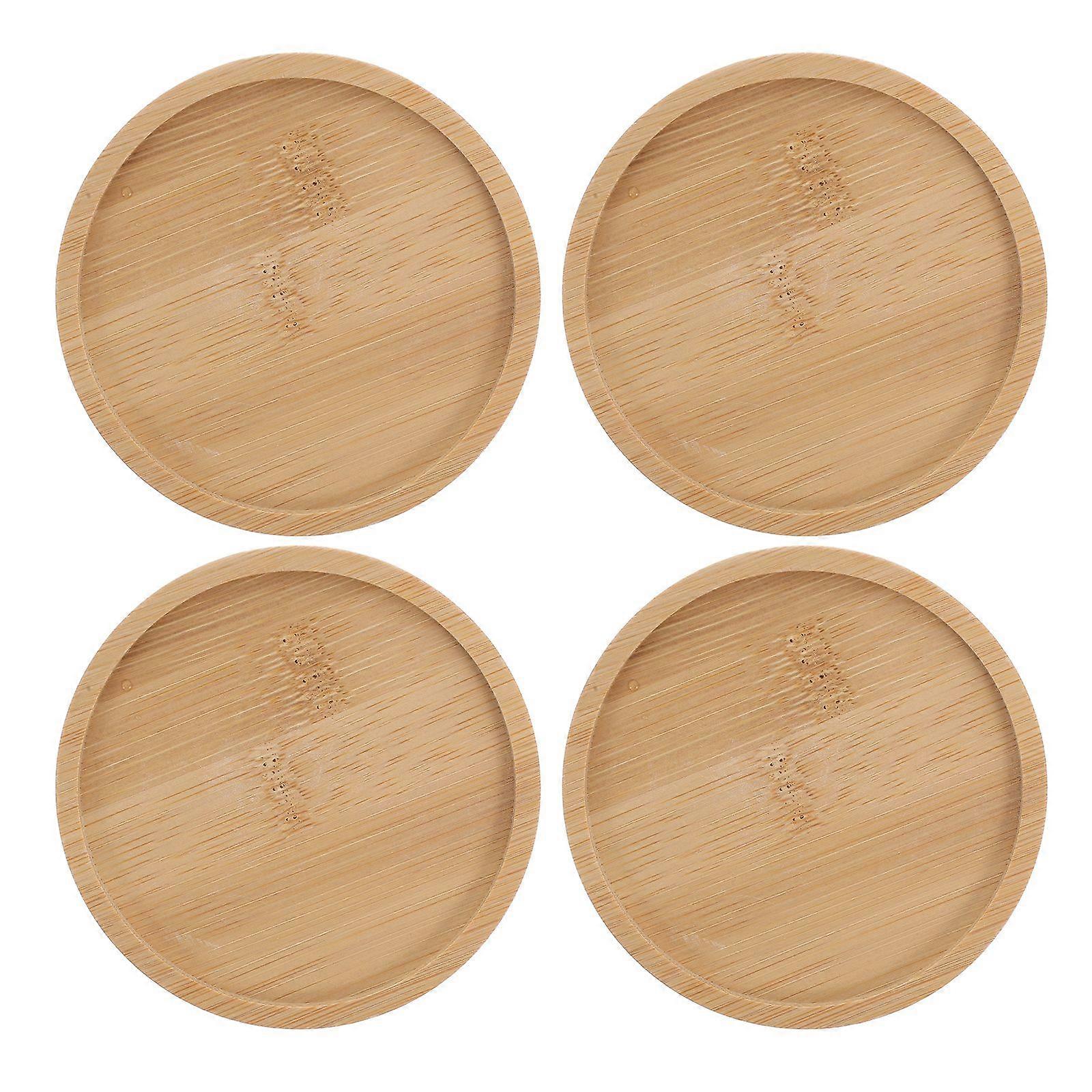 4pcs Diy Coasters For Crafts Bamboo Coasters For Drinking Cups Reusable Cup Mats For Table Pads Dining Table Accessories