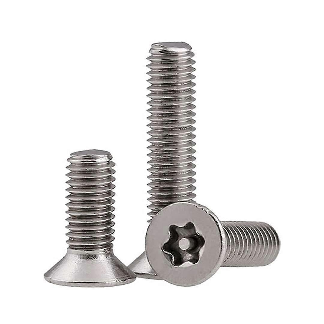 Torx Countersunk Screws M4 x 18 mm, Stainless Steel Flat Head Hex Socket with Anti-Theft Feature, Pack of 20
