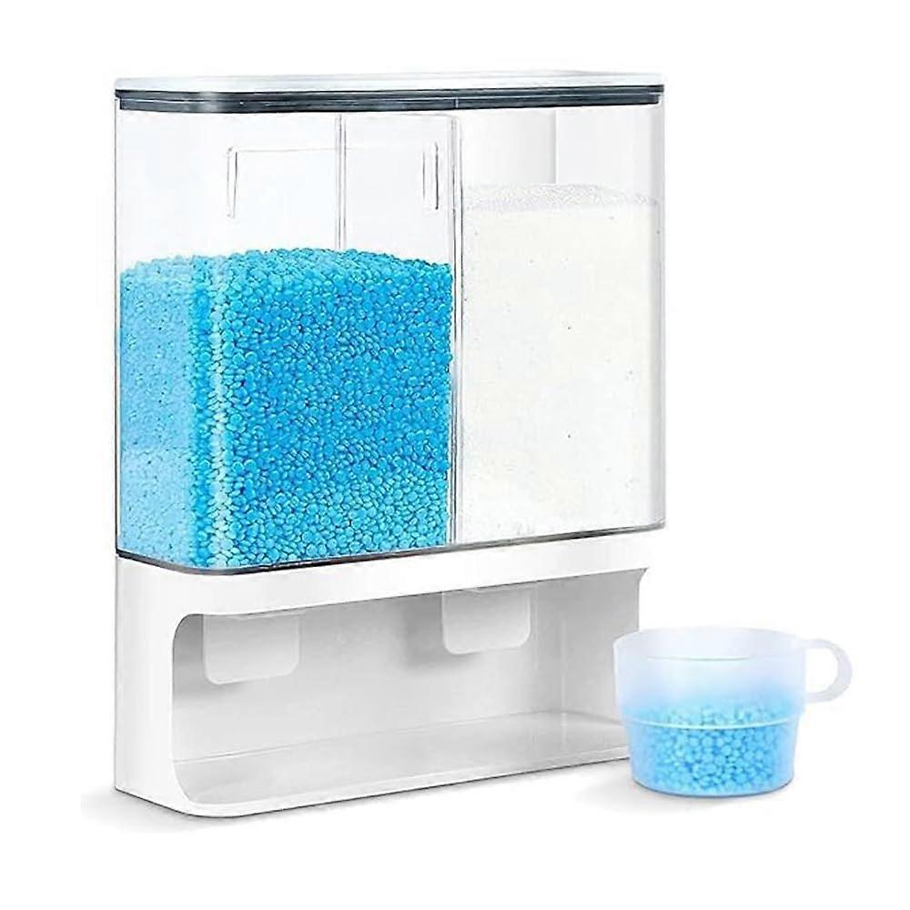 Wall Mounted Fragrance Bead Dispenser with Lids for Storing Rice/Laundry Beads