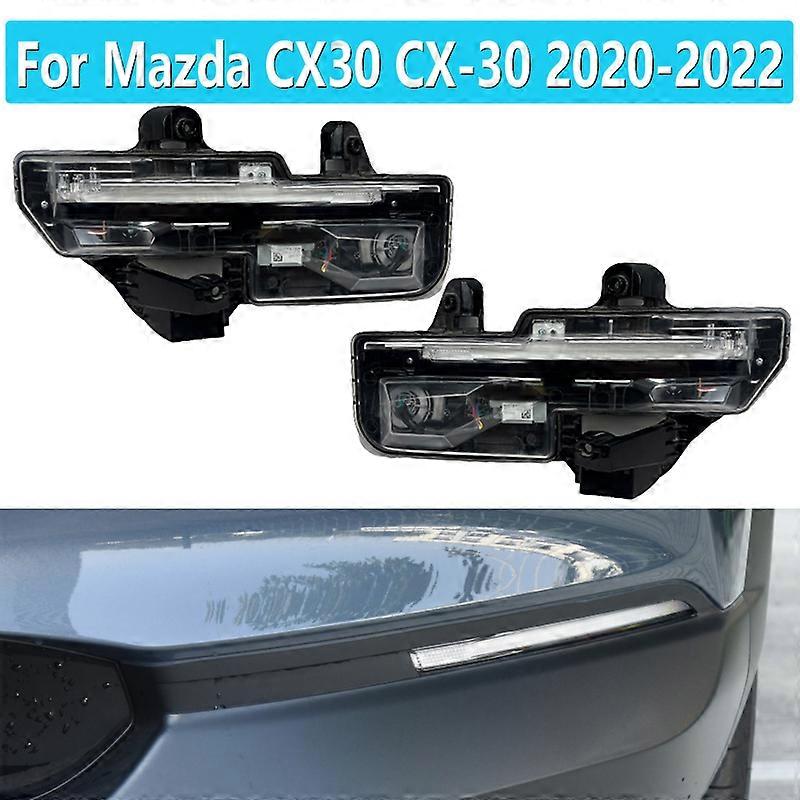 Quality  LED DRL Daytime Running Light Headlight For Mazda CX30 CX-30 2020 2021 2022 Fog Lights LED Fog Light Parts DFR5-51060 DFR5-51070