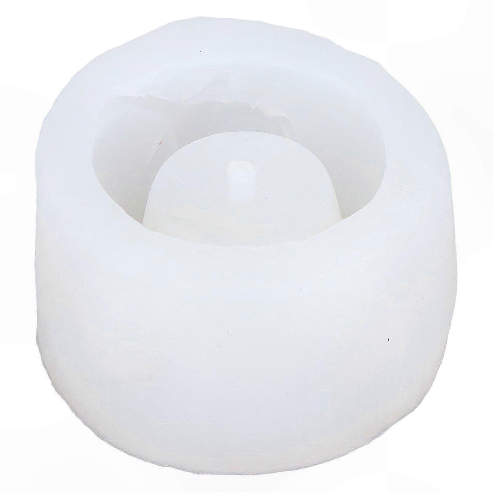 Silicone Succulent Planter Mold with Drainage Hole for DIY Crafting Round Multi-Functional Bowl Making Tool