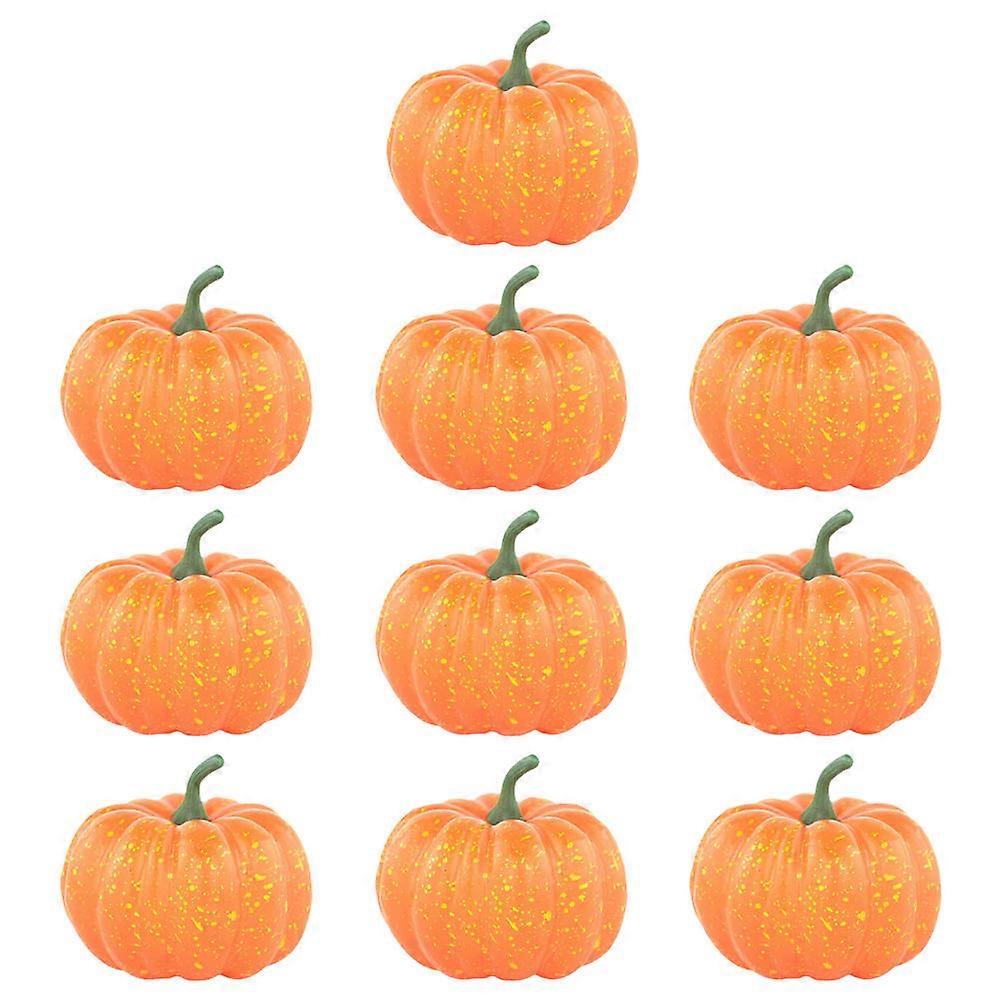 10pcs Simulated Pumpkin Decorations for Halloween Fall Tabletop Realistic Foam Ornaments for Home Office Outdoor Party Photography Props