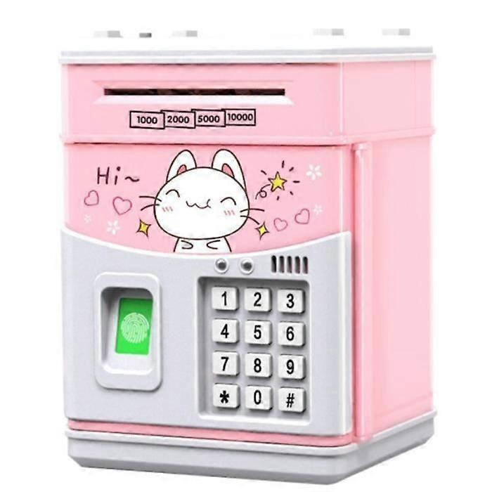 Electronic Piggy Bank - Unspecified - Pink Cat - Plastic - Round - For Children