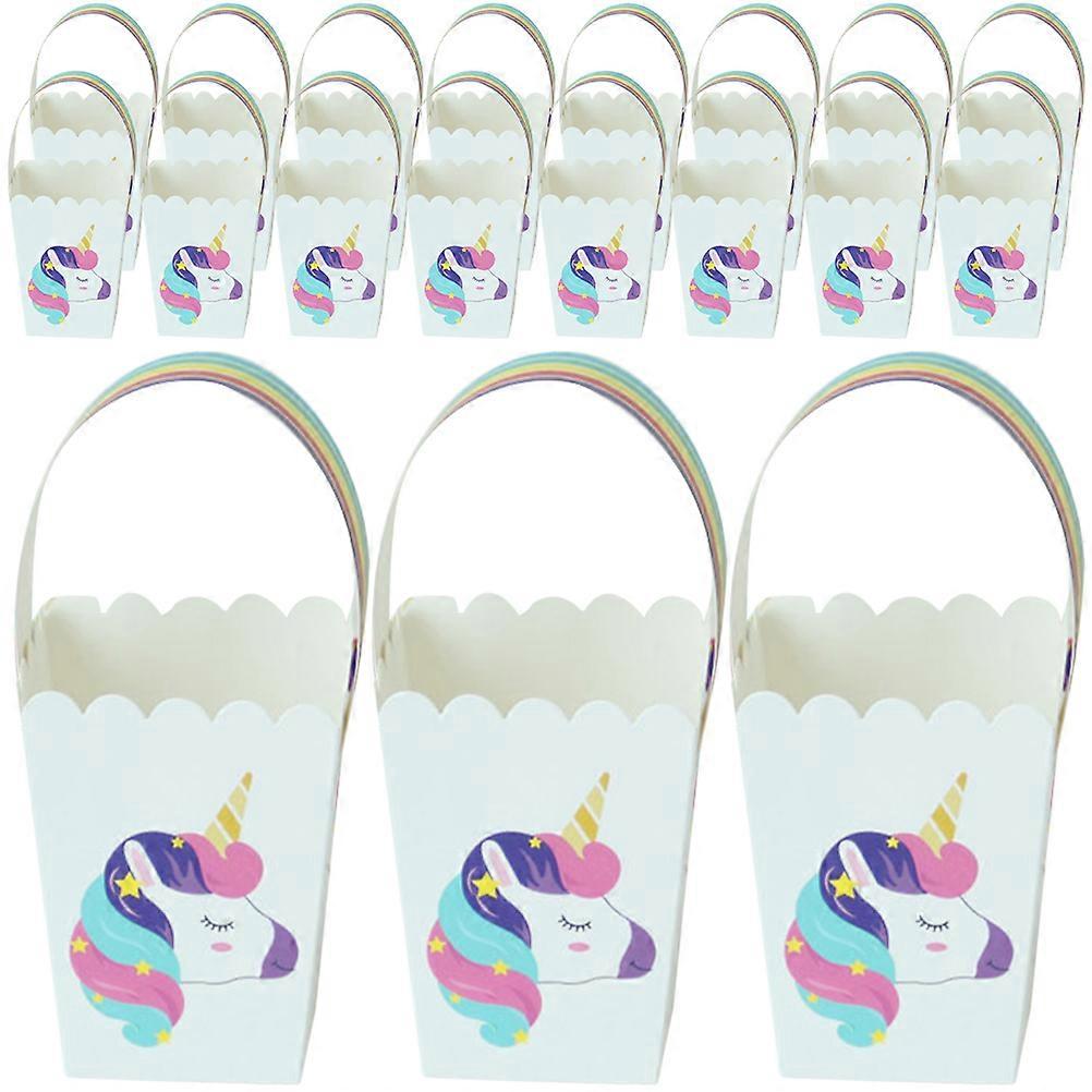 Party Treat Boxes Rectangular Goodie Boxes Multi Color Paper for Gift Presentation 25Pcs