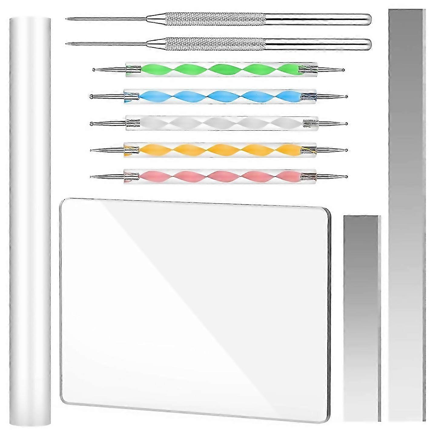 For Polymer Clay Tools 11pcs Acrylic Clay Roller Sheet Set