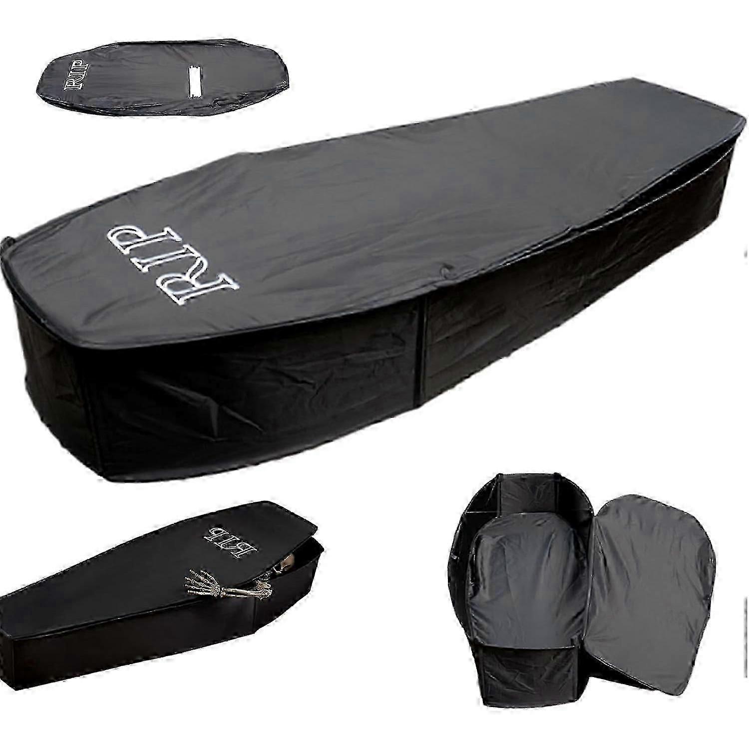 60 Polegadas Halloween Coffin Prop Life Size RIP Dobrável Decorações de Halloween