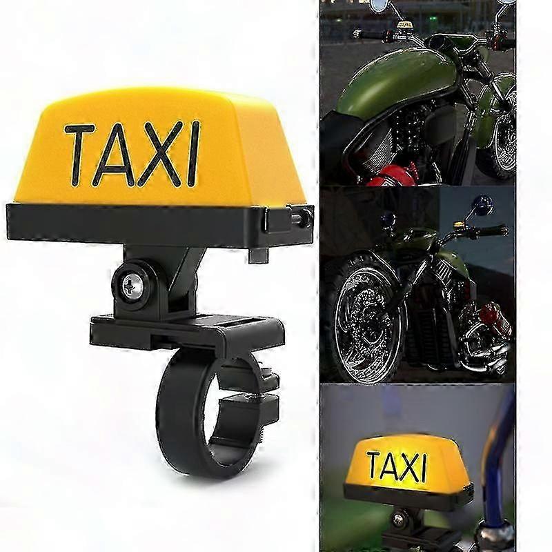 USB Rechargeable Motorcycle Helmet LED Light - Adjustable Handle, Warning Indicator, Taxi Box Sign, Decorative Mod Light