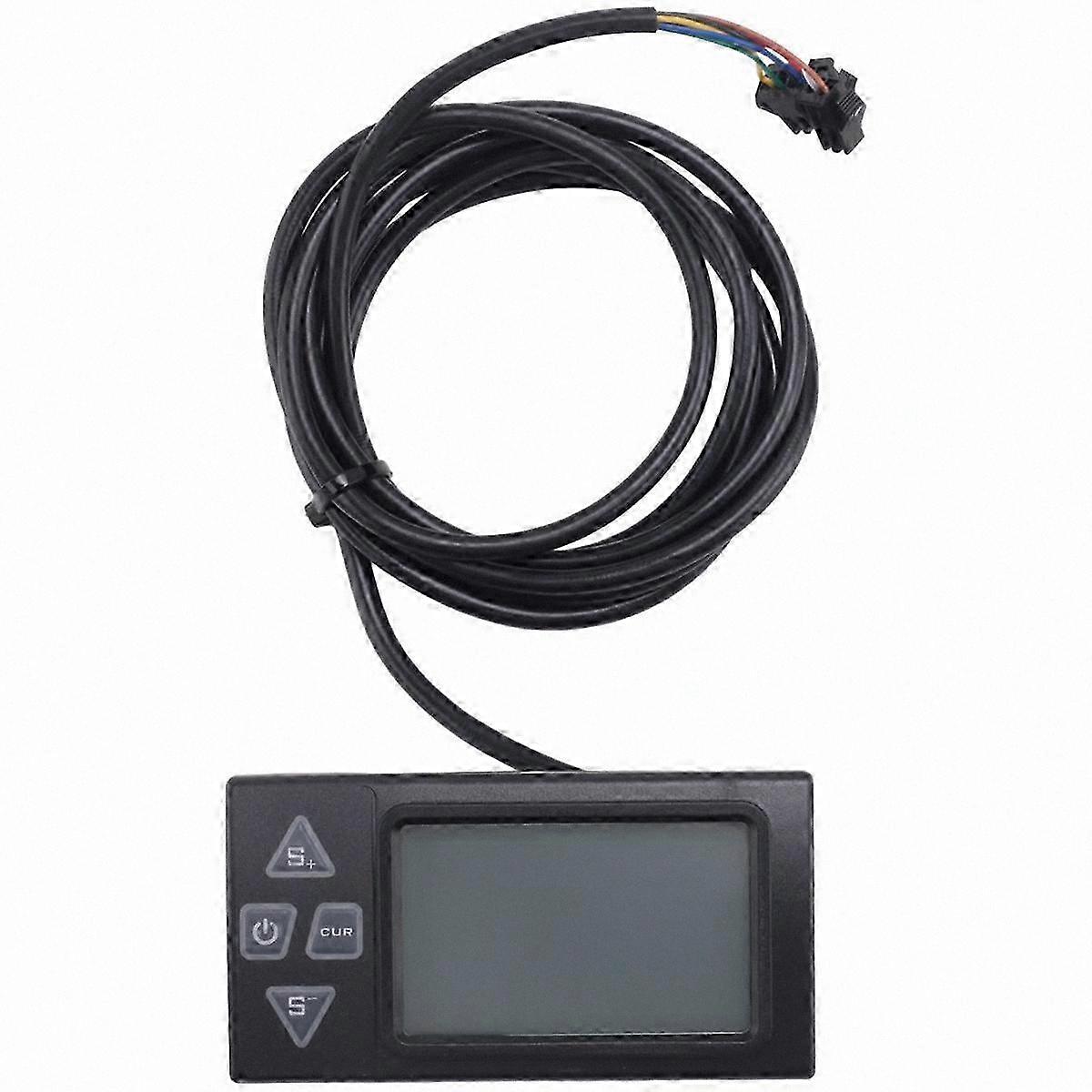 LCD Display for Electric Bike with SM Plug, Control Panel for BLDC Motor, 24V-36V, Black