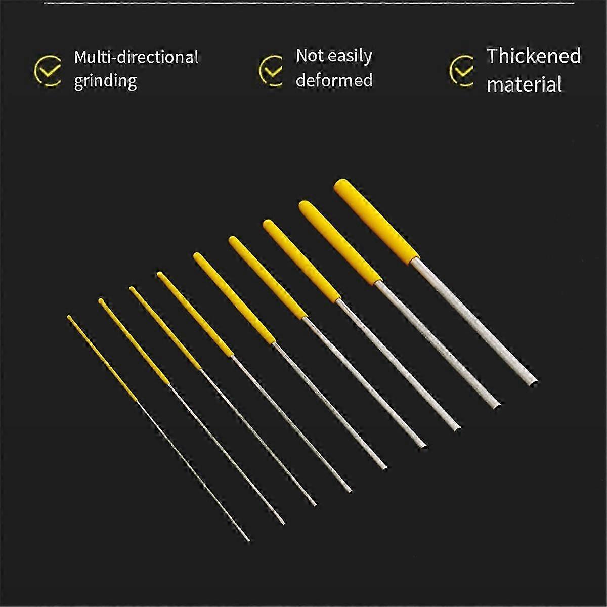 10pcs Diamond Cylindrical Files: 1mm-5.8mm Reaming File Grinding Tool for Alloy Material Assortment