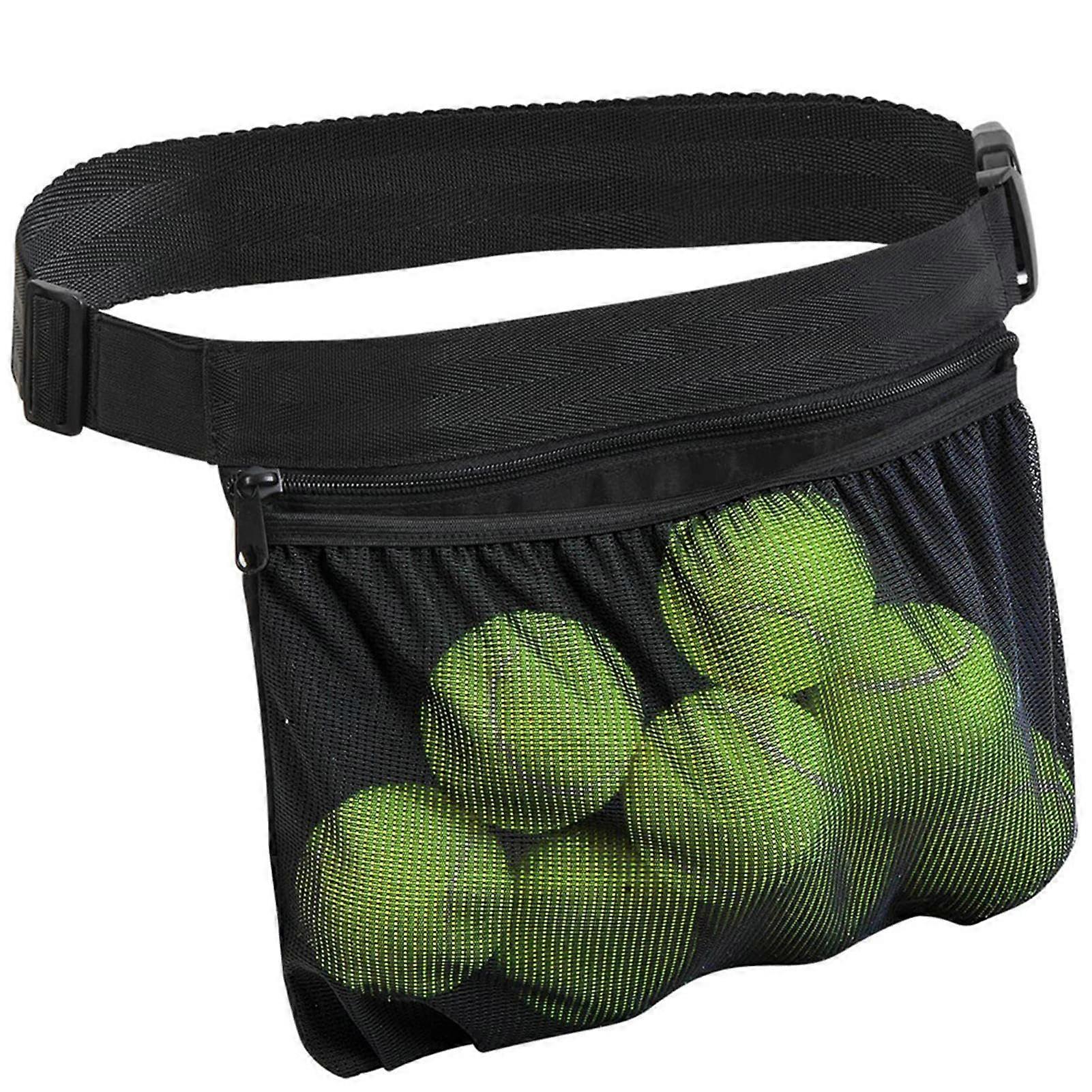 Tennis Ball Waist Pouch Sweat Resistant Oxford Fabric Holds Up To 8 Balls Keeps Balls Secure