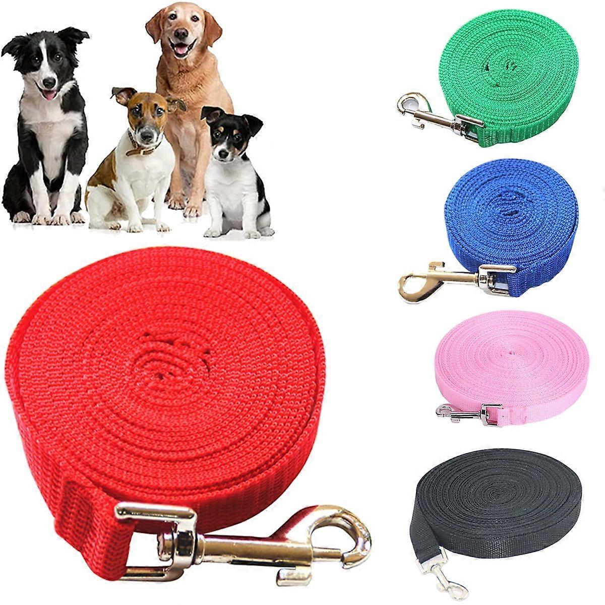 Dog Leash, 10FT 20FT 33FT 50FT 66FT Long Lead Nylon Leash with Swivel Lockable