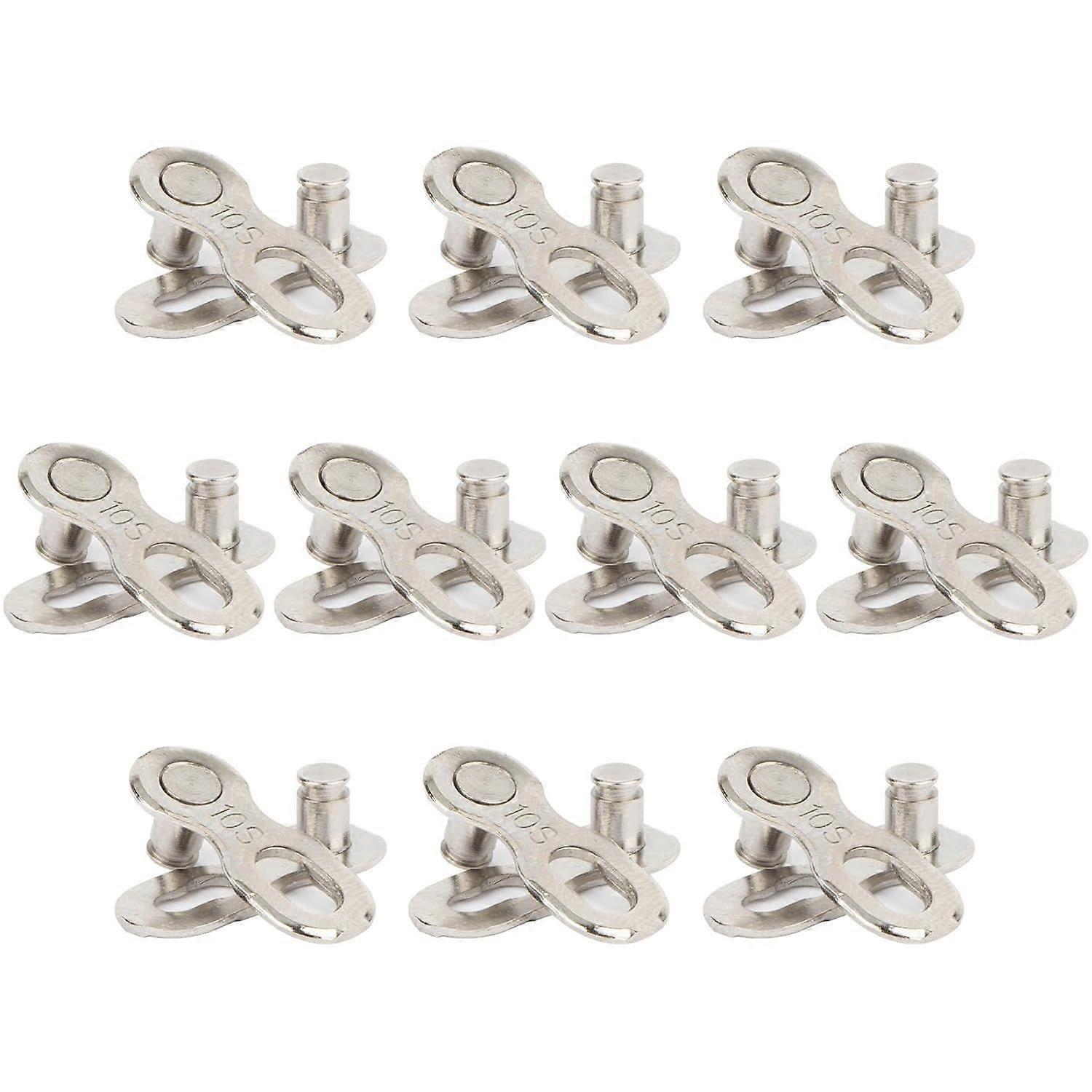10 Pieces Bicycle Missing Link 10 Speed- Bike Chain Missing Link Bicycle Chain
