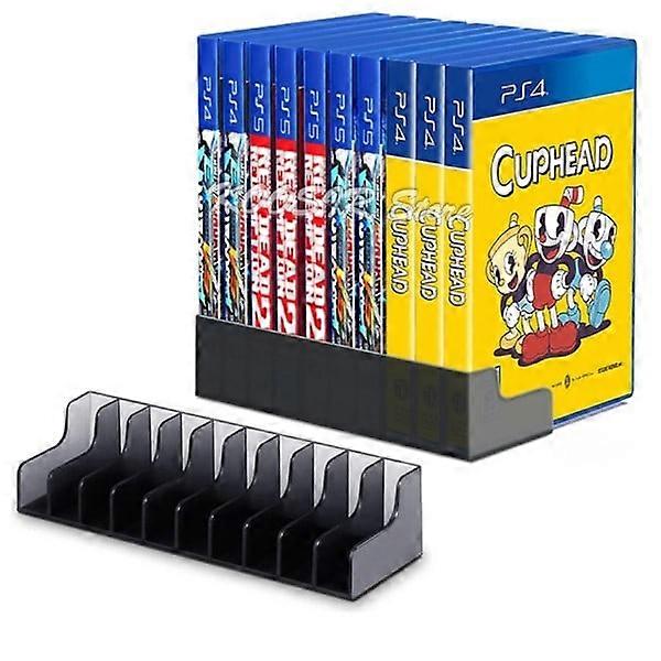 Universal Stand 10 Piece Game CD Discs Case Holder Storage Bracket
