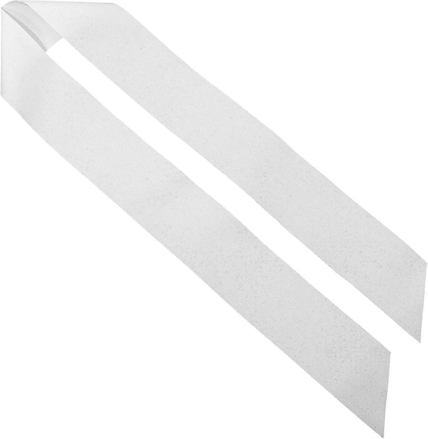 White Satin Sashes Plain Sashes 6pcs Blank Glitter Sash Unfinished Sash