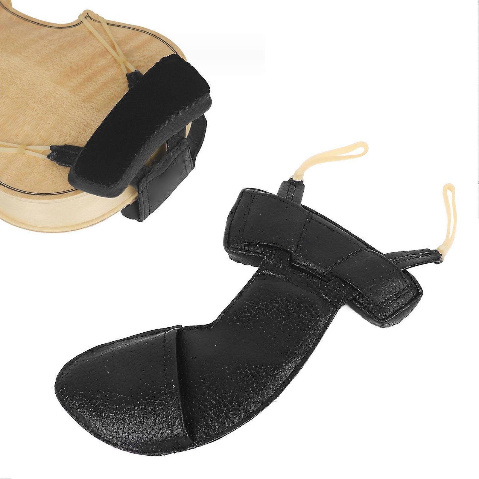 Violin Shoulder Rest Pad Sheepskin Black Adjustable 1/8-1/16