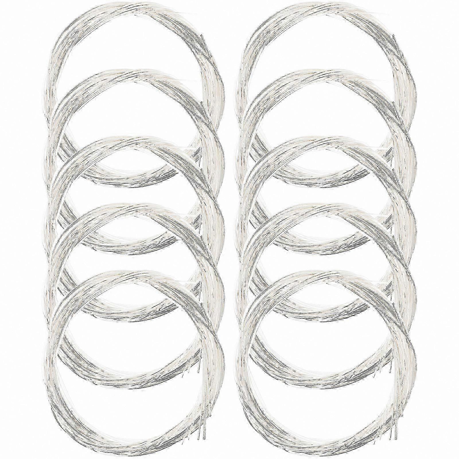 Nylon String Set for Acoustic Guitar, 10-Pack Replacement Strings for Folk Guitars