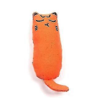Cat Toys Pet Cat Toys Pure Cotton Fabric Molar Toys Wear-resistant And Contains Catnip Orange