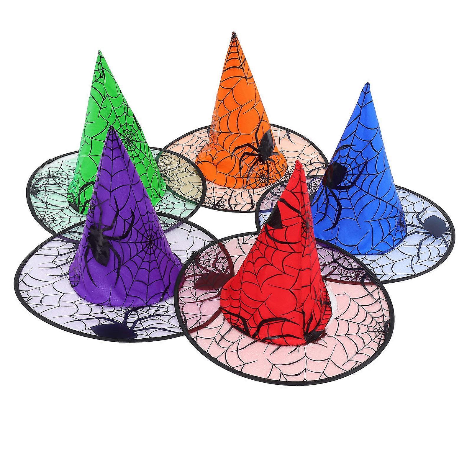 Witches Hat Decorative Party Hat for Halloween 5Pcs Multi-Function Festival Accessory