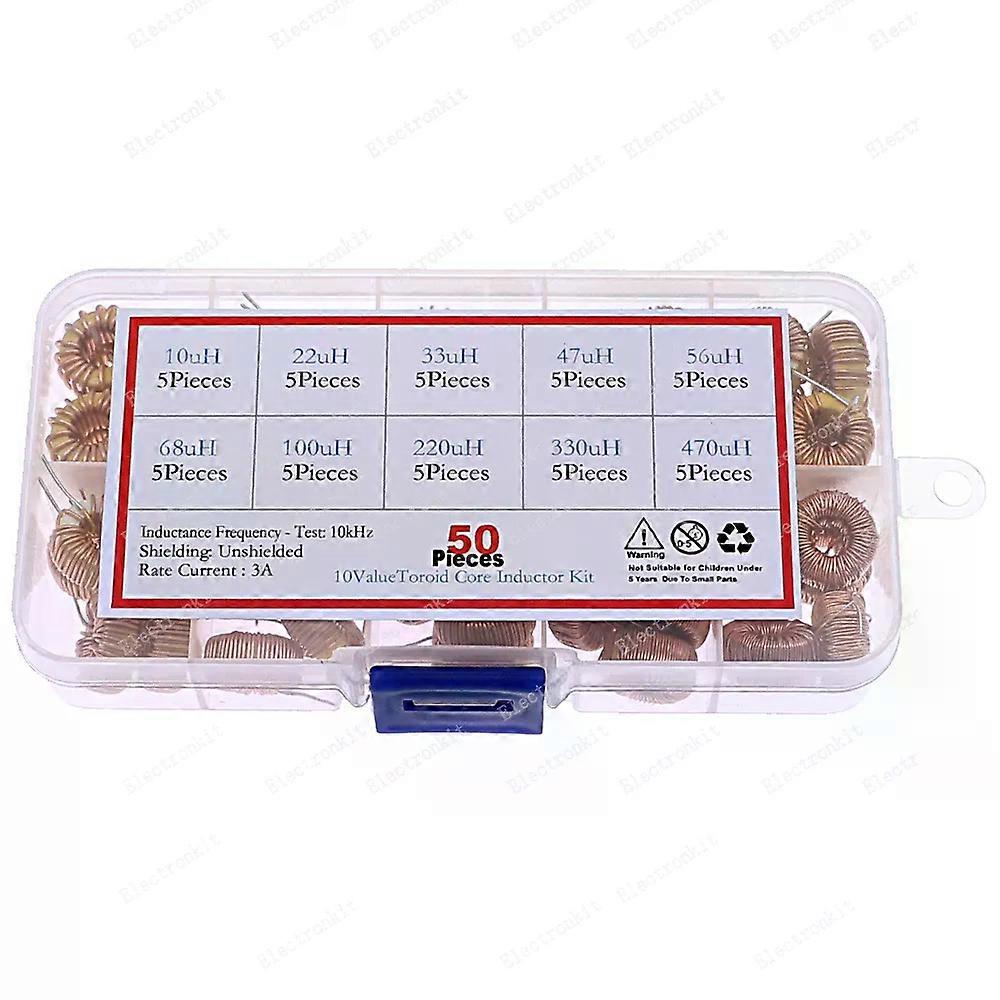 Toroid Core Inductor Wire Wind Wound Assorted kit mah--10uH 22uH 33uH 47uH 47uH 100uH 220uH 330uH 470uH
