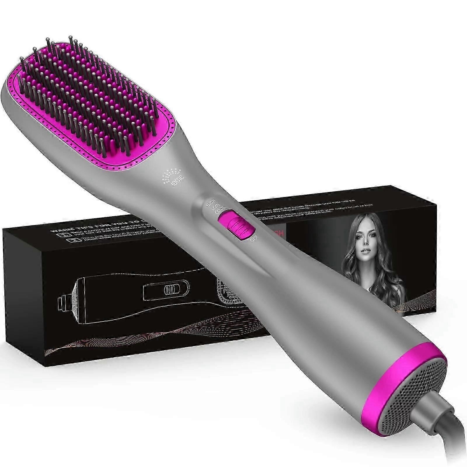 3 in 1 Hair Dryer Brush & Straightener Brush, Ionic Hot Air Brush, One Step Hair Dryer and Styler, 1200W Blow Dryer Brush