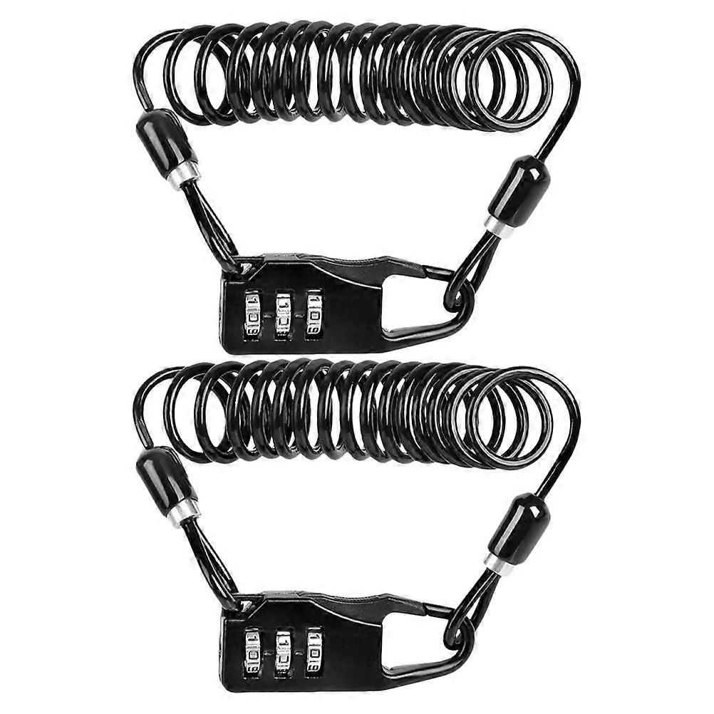 2pcs Bike 3-Digital Code Combination Lock Password Security Cable Lock for Bike