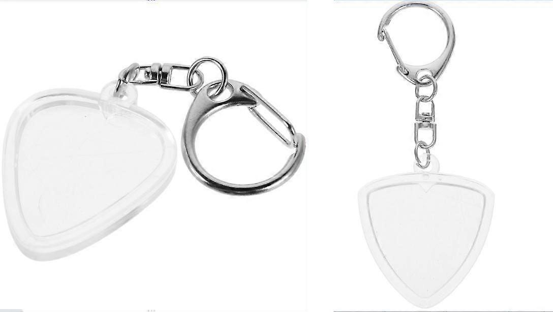 2pcs Pick Holder: Transparent Guitar Pick Holder Case With Keychain Compact Plectrum Organizer For Guitarists Travel Or Daily Use