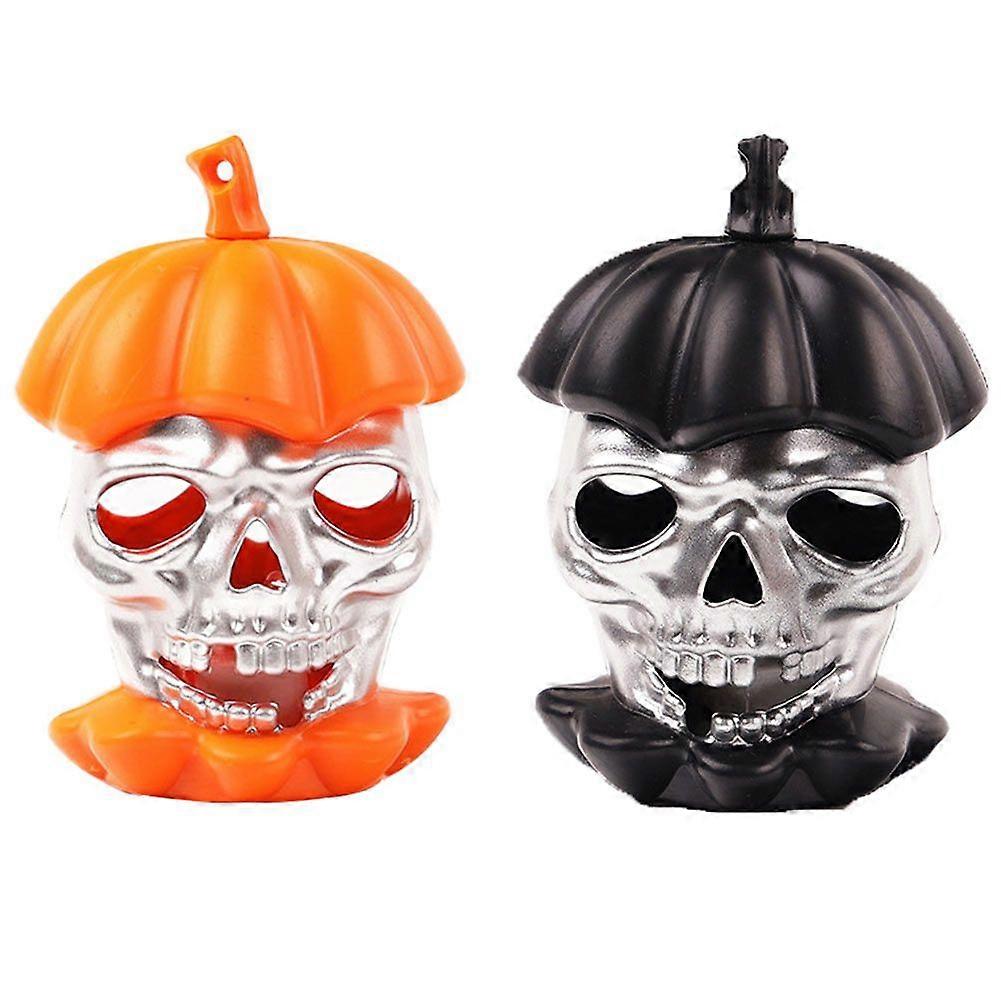2Pcs Halloween Night Light Pumpkin Ghost Pattern Lamp Creative LED Lamp Decor
