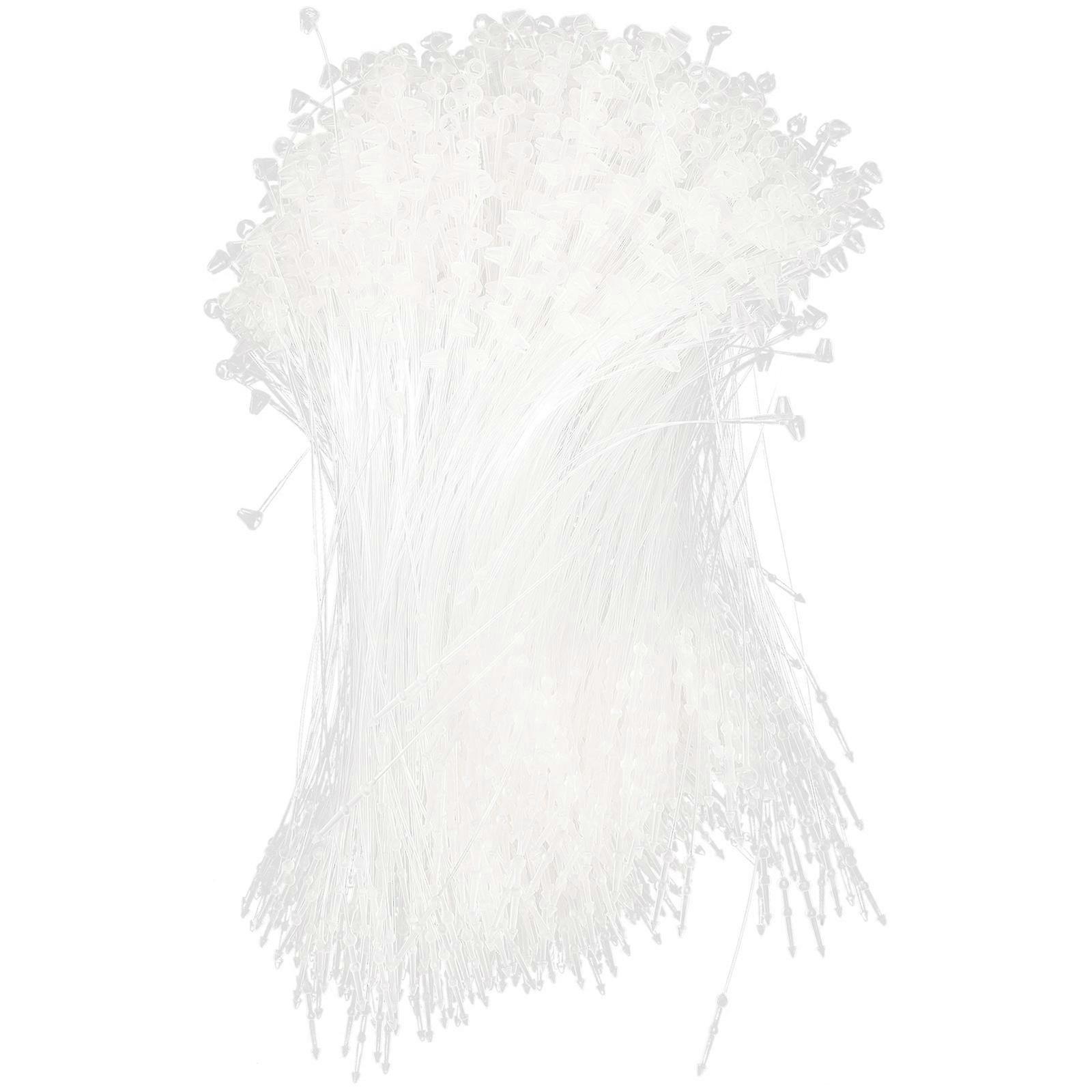 Plastic Tag Fastener Label Security Loops for Hanging 2 Bags White Plastic Locks