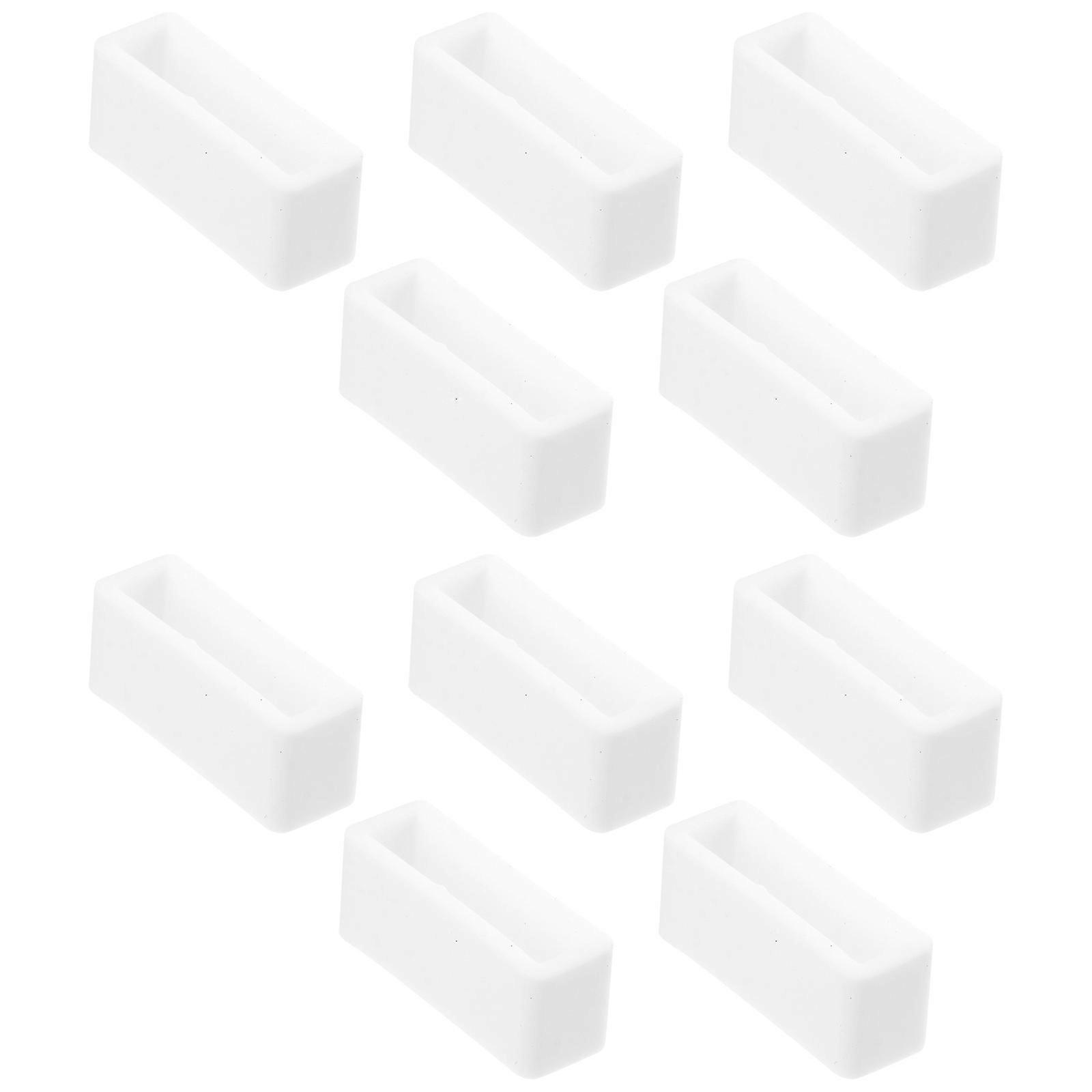Watch Band Strap Loop Silicone Rings for Watch Band Replacement 10Pcs White