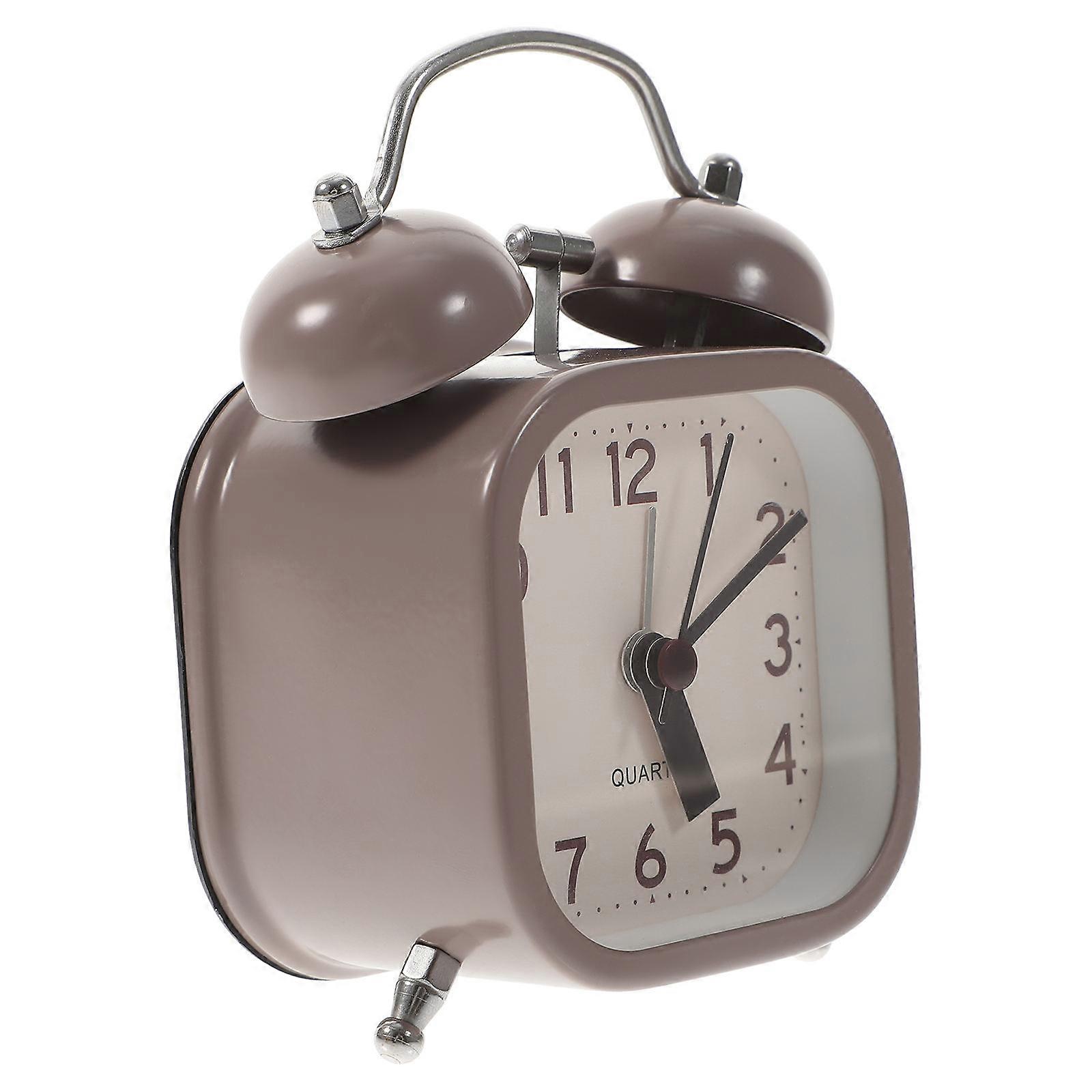 Wooden Mini Clock for Time Display 1Pcs Beige Creative Desktop Alarm Clock