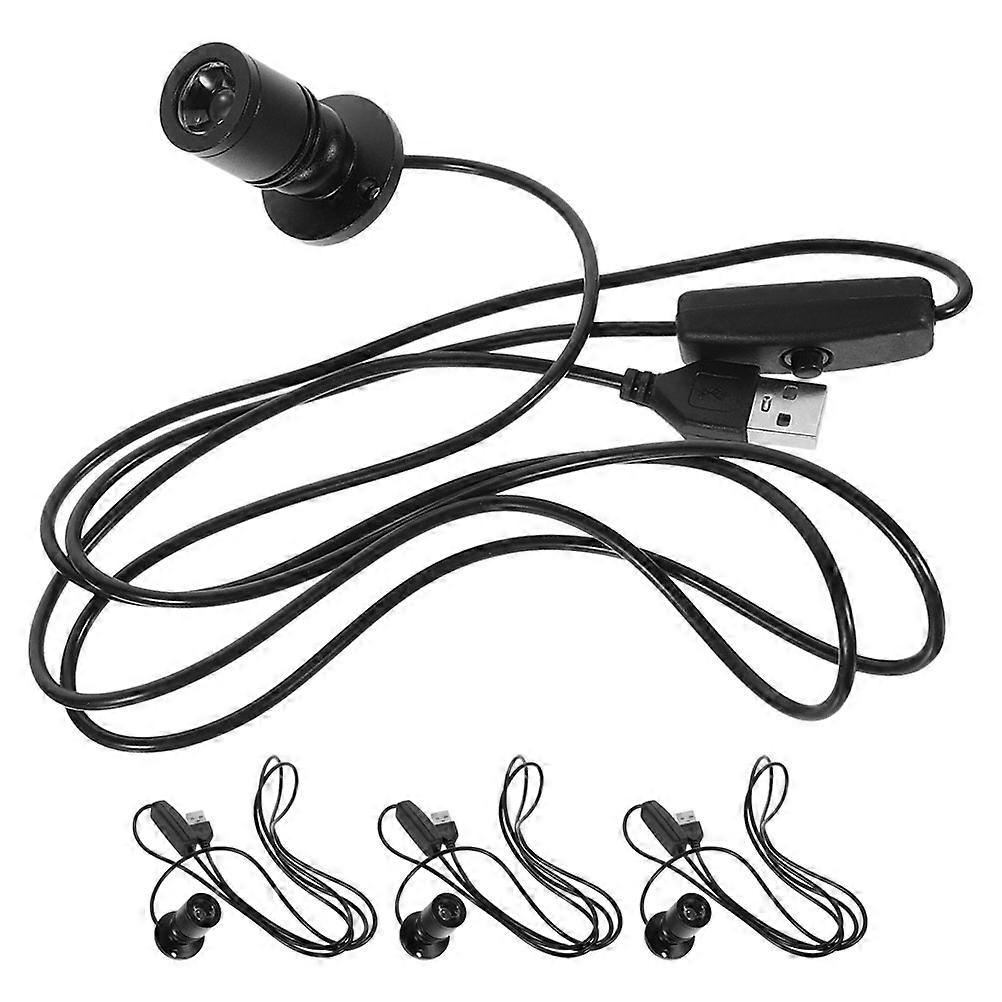 USB Small Spotlight for Showcase Display with Built-in Switch 4Pcs Pack