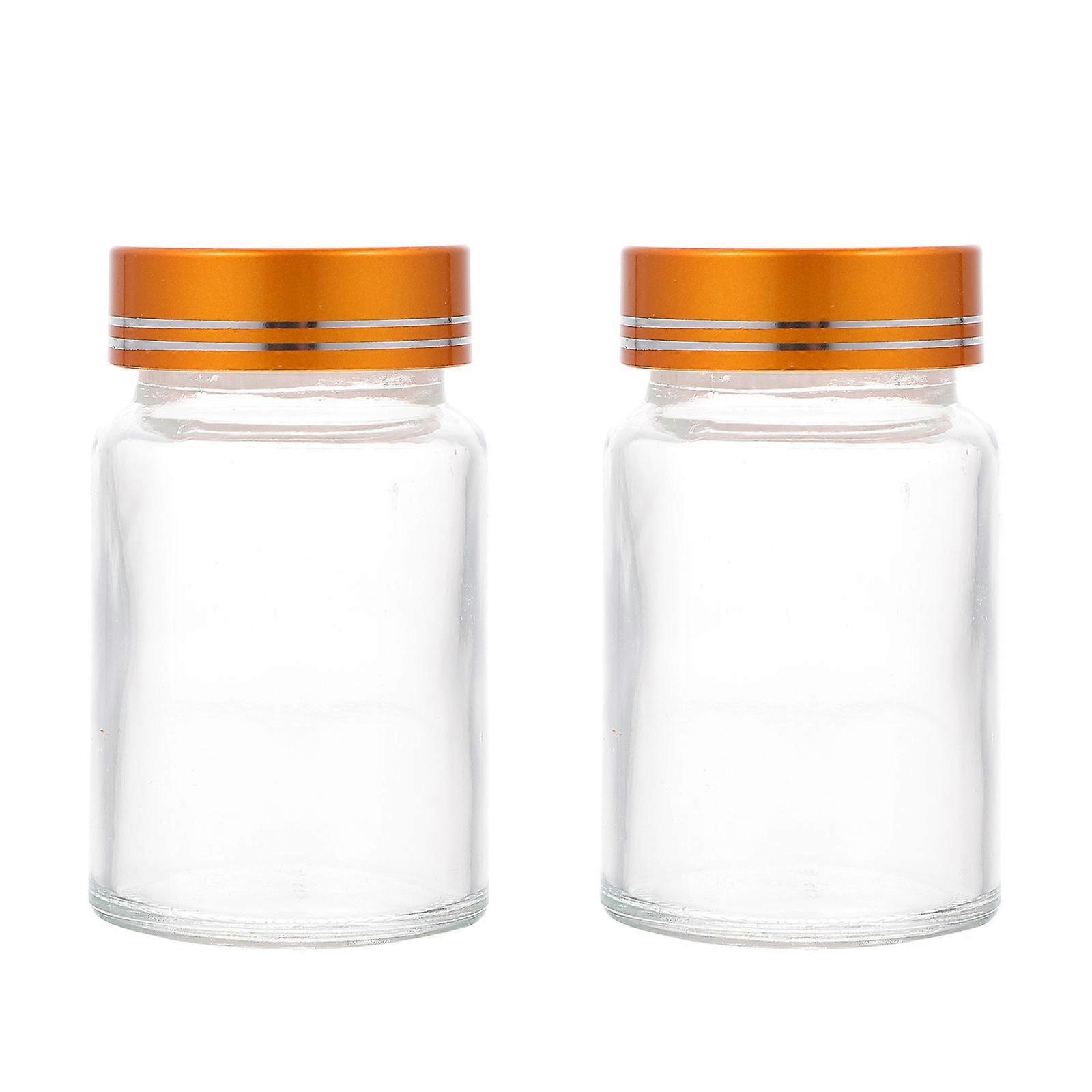 Glass Bottles Pills Storage Containers for Storage Use 10Pcs Assorted Color