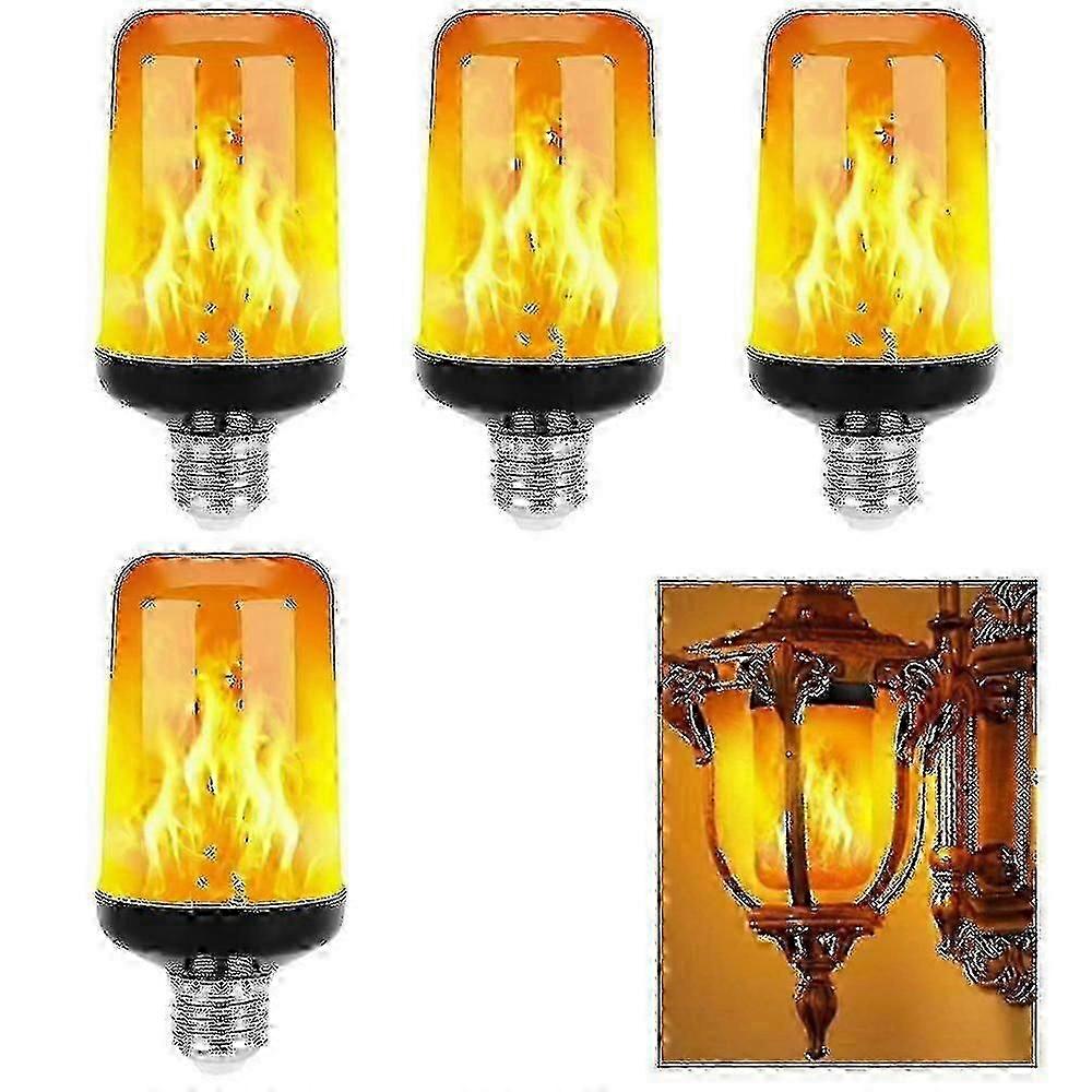 LED Flame Bulbs with 4 Lighting Modes E26/E27 Base Realistic Flame Effect Perfect for Christmas Decorations