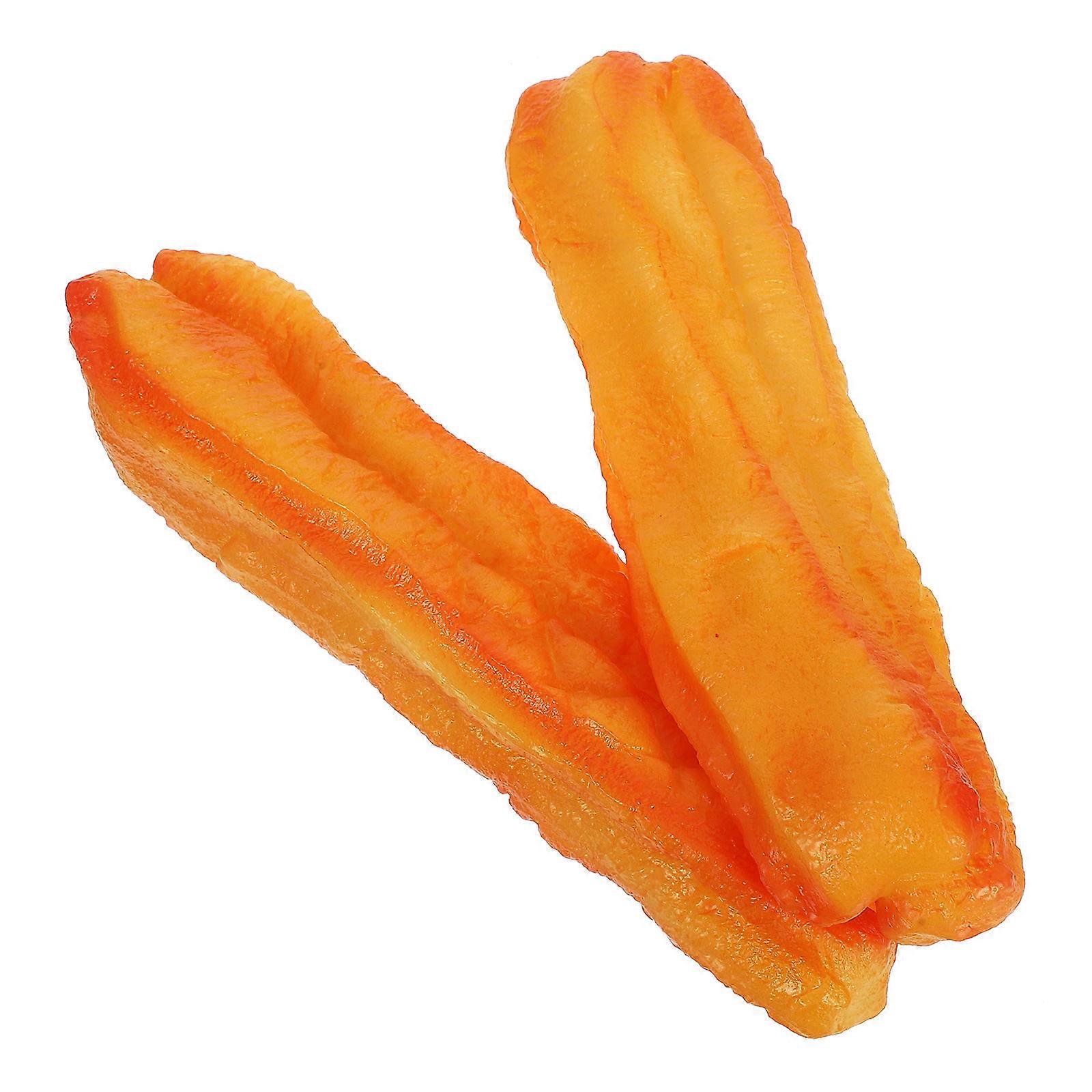 Artificial Food Display Fried Food Model for Decoration 6Pcs Golden PVC Material