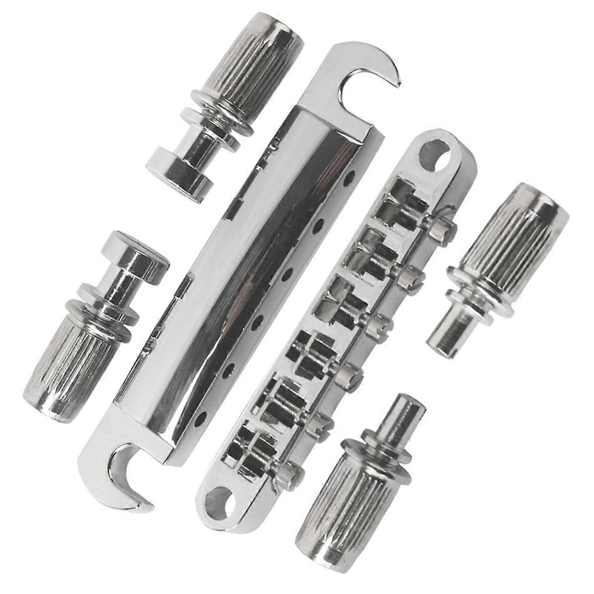 Guitar Bridge 6-String Electric Guitar Bridge Silver