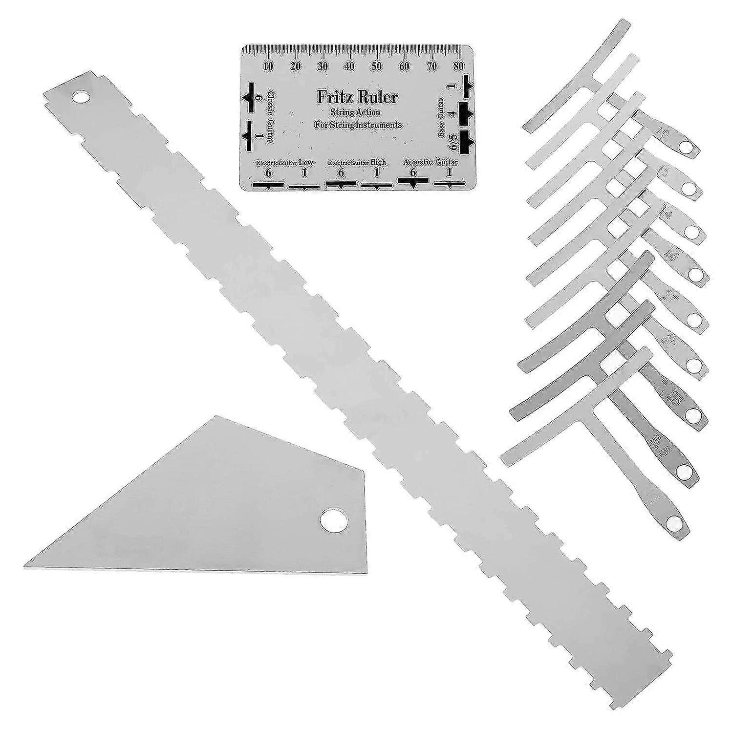 Verktygssats med 3 verktyg för gitarrmakare och 9 delar för radiemätare för understrängar