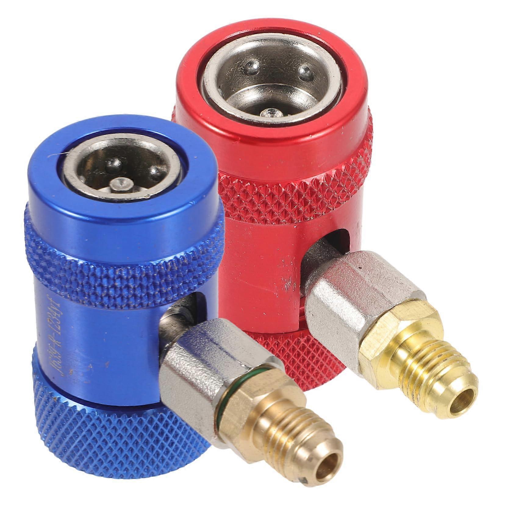 4Pcs Adjustable Car Air Conditioner Adapters Universal Fit Connectors Aluminum Alloy Durable Coupling Interface