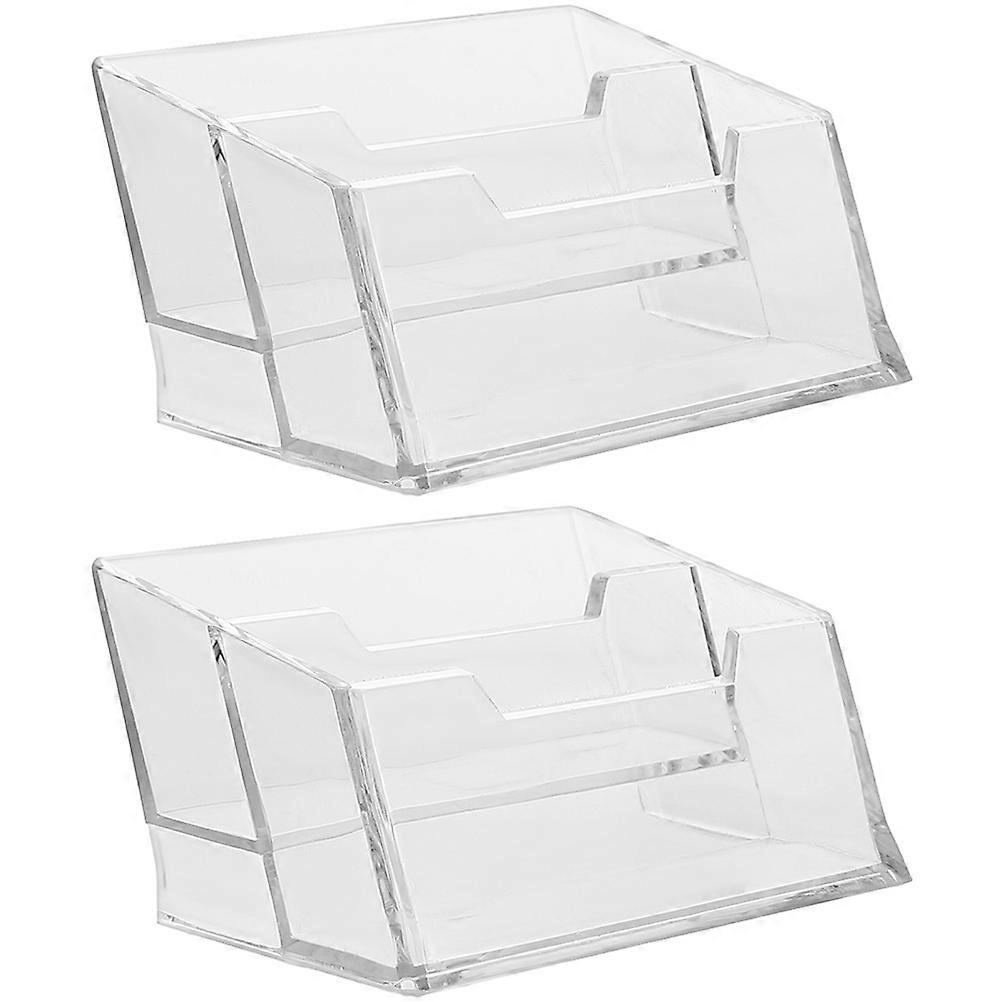 Acrylic Business Card Organizer for Storage 10Pcs Transparent Card Holder