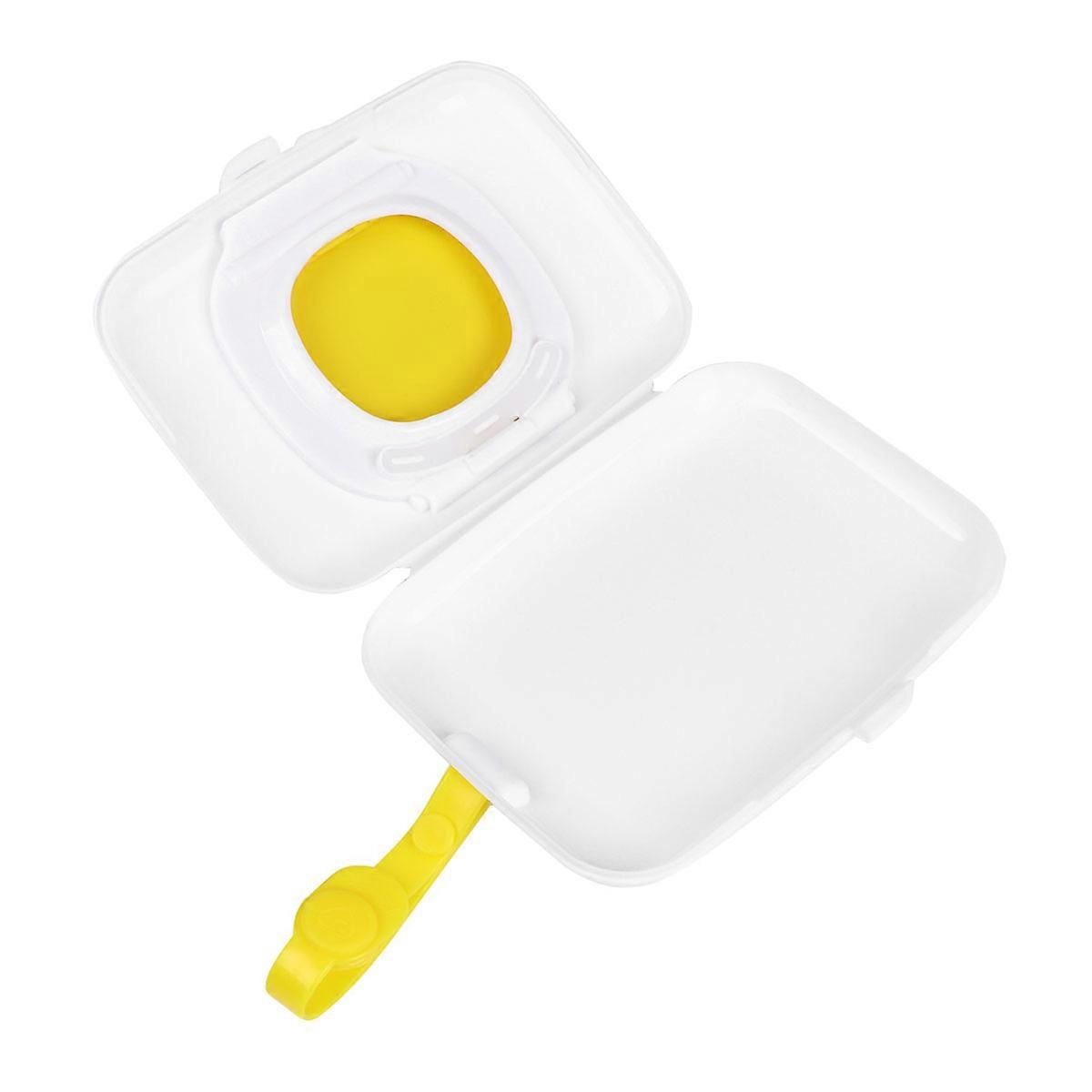 Reusable Baby Wet Tissue Case for Storage 3Pcs Portable Outdoor Yellow Box