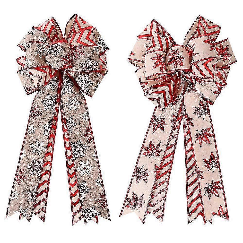 Double Layer Christmas Bow Christmas Tree Decoration-MXBC