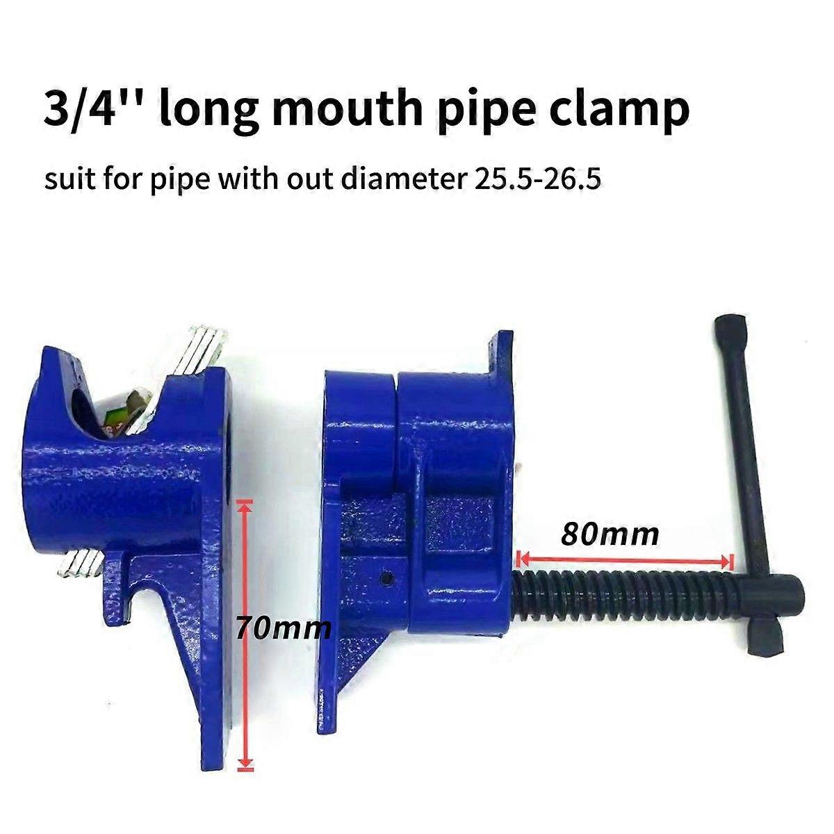 3/4'' Wood Gluing Pipe Clamp Set Heavy Duty Professional Woodworking Clamps Cast Iron Durable Fixing Tool Carpenter Fixture