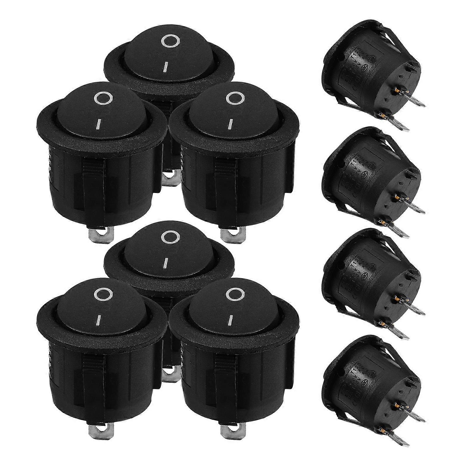 Car Toggle Switches Black ABS Rocker Switch Replacement Pack 48Pcs