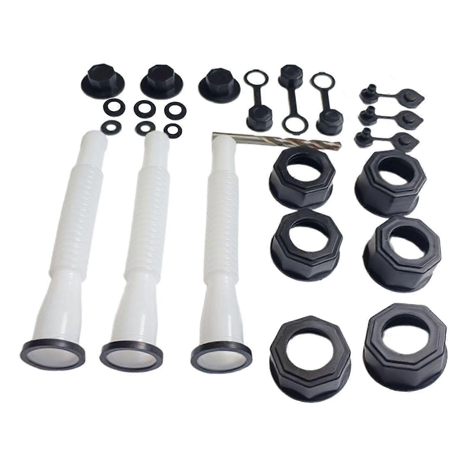 Can Spout Replacement with Drill White Flexible Flexible Pour Nozzle 3 Set