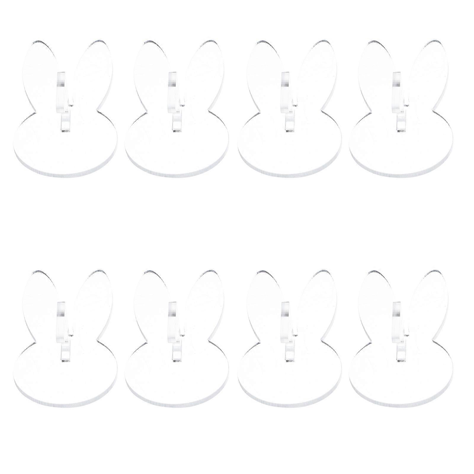 Nail Tips Holder Rabbit Shaped for Manicure Practice 16Pcs Acrylic