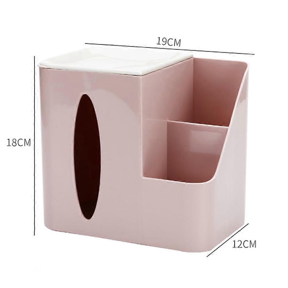 Tissue Organizer Plastic Desktop Holder for Storage 2Pcs Pink Tissue Box