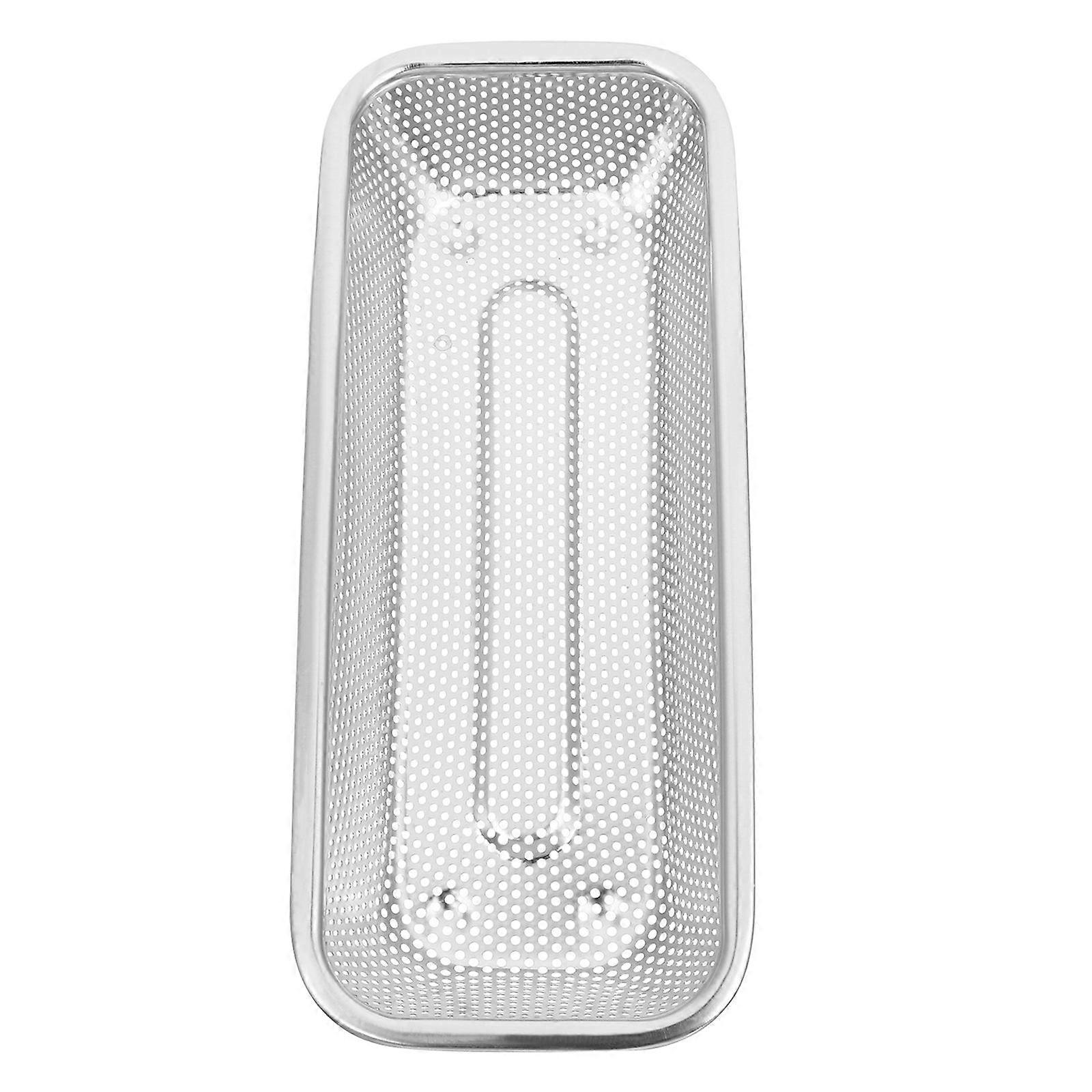 Multifunctional Kitchen Drain Basket Rectangular Stainless Steel Design For Draining 1Set