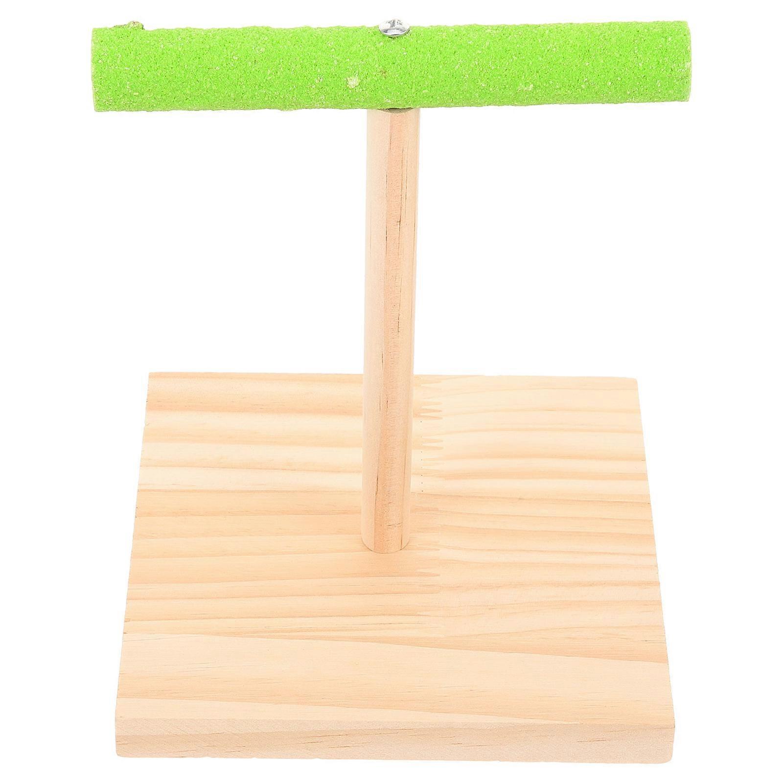 Bird Training Stand Wooden Parrot Perch for Interactive Use 3Pcs Set