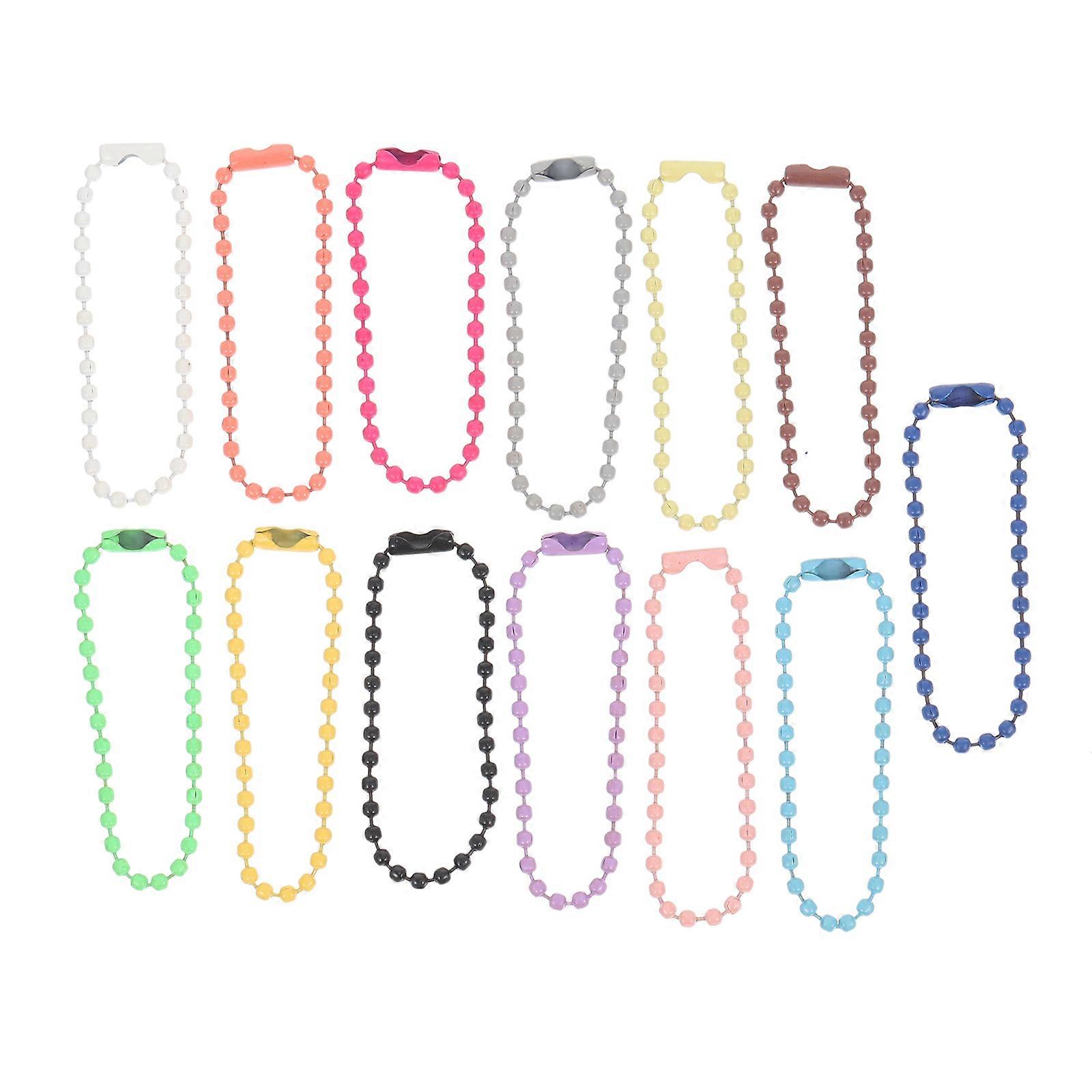 Bead Chain for DIY Doll Hanging Ball Bead Chains 400Pcs Assorted Colors